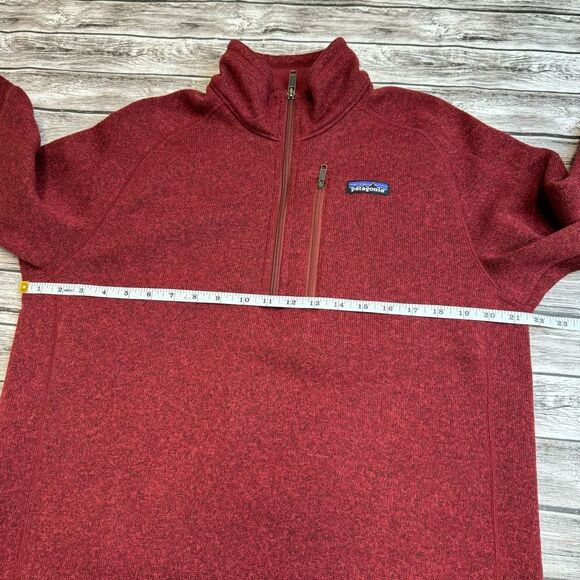 Patagonia Men's Better Sweater Fleece Jacket M Med Medium Dark Red Marl Zipper - Picture 9 of 11